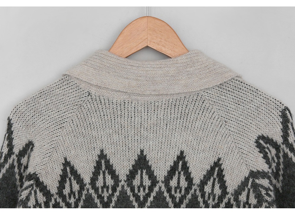 緹花圖案翻領針織外套,KOREA,351215,緹花圖案翻領針織外套,周新品優惠,NEWARRIVAL