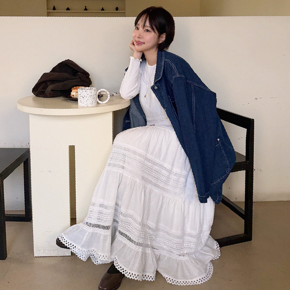 經典寬鬆牛仔夾克外套