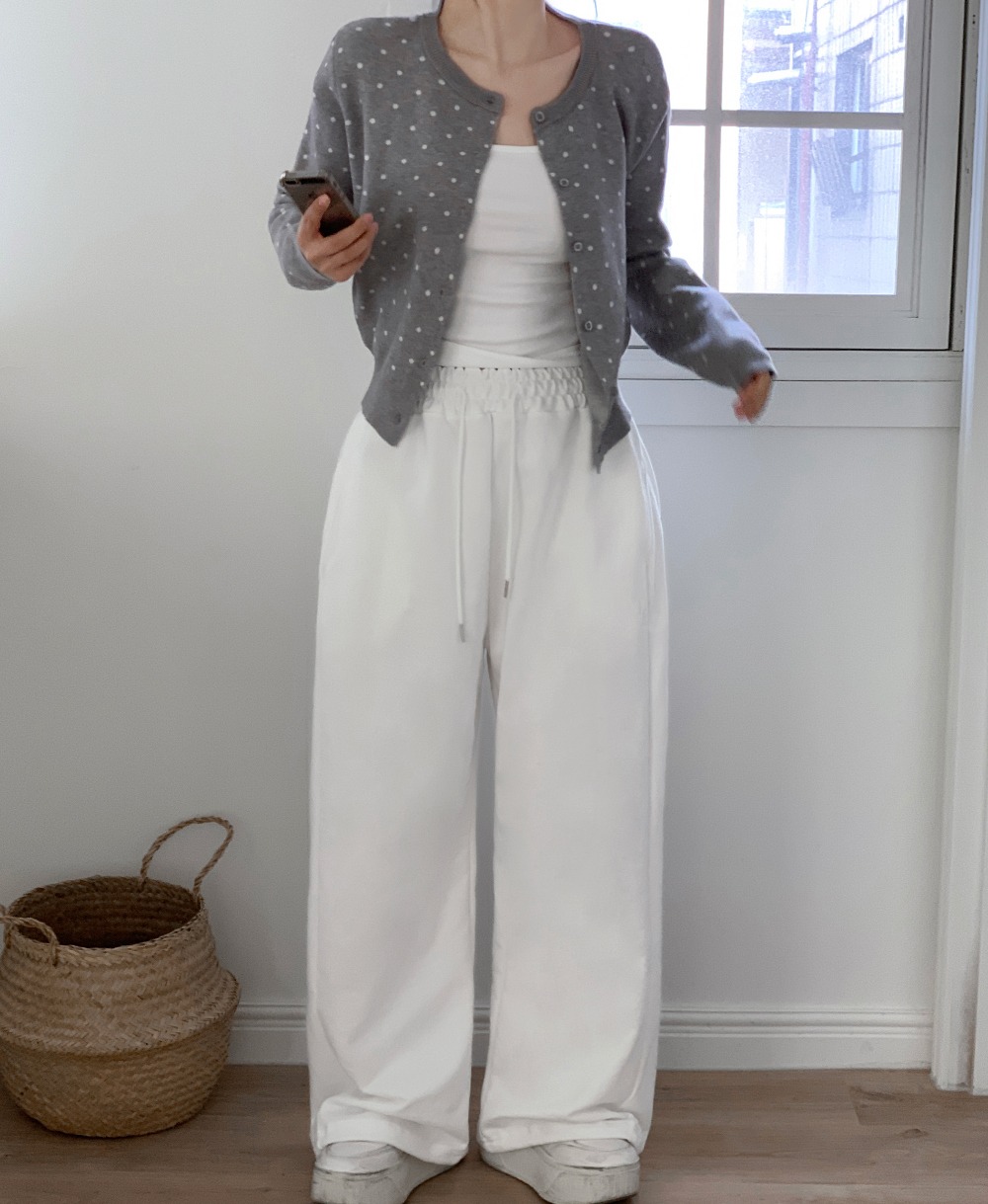 滿版點點圓領針織外套,KOREA,354692,滿版點點圓領針織外套,領500,999免運