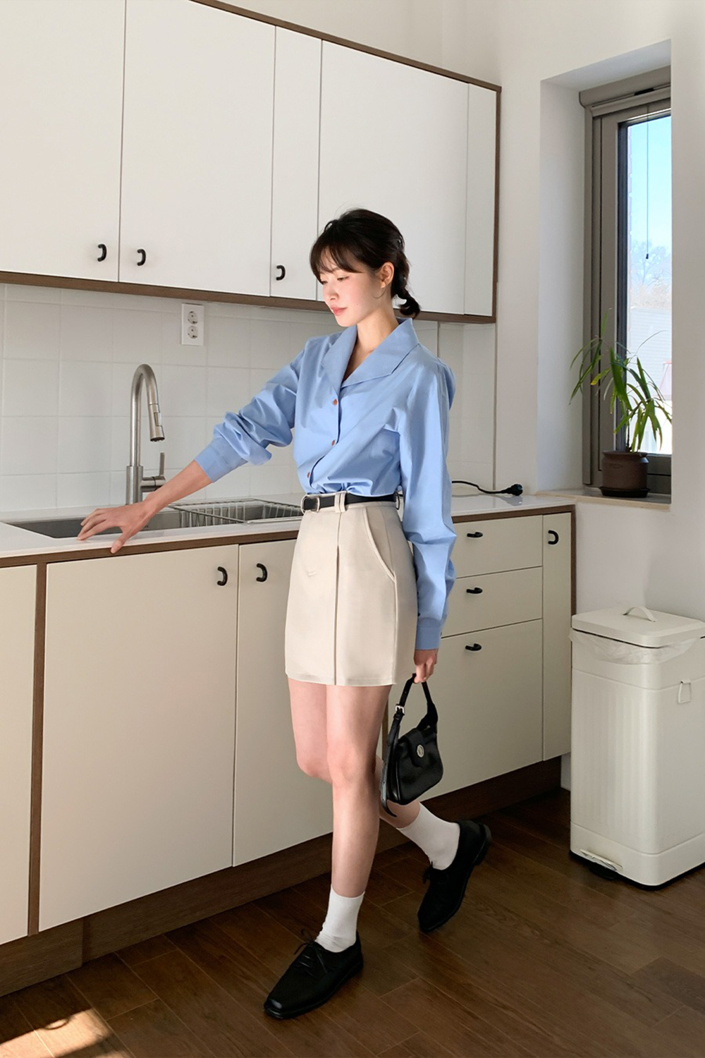 氣質百搭西裝感短裙,KOREA,354719,氣質百搭西裝感短裙,領500,999免運