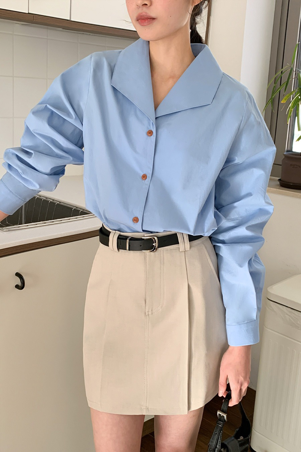 氣質百搭西裝感短裙,KOREA,354719,氣質百搭西裝感短裙,領500,999免運