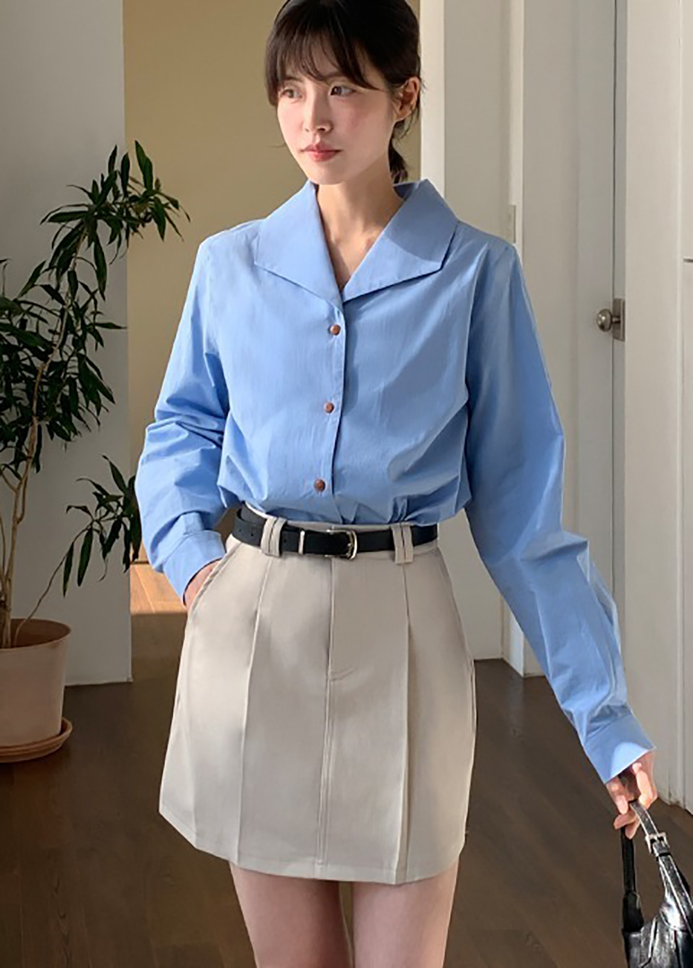 氣質百搭西裝感短裙,KOREA,354719,氣質百搭西裝感短裙,領500,999免運