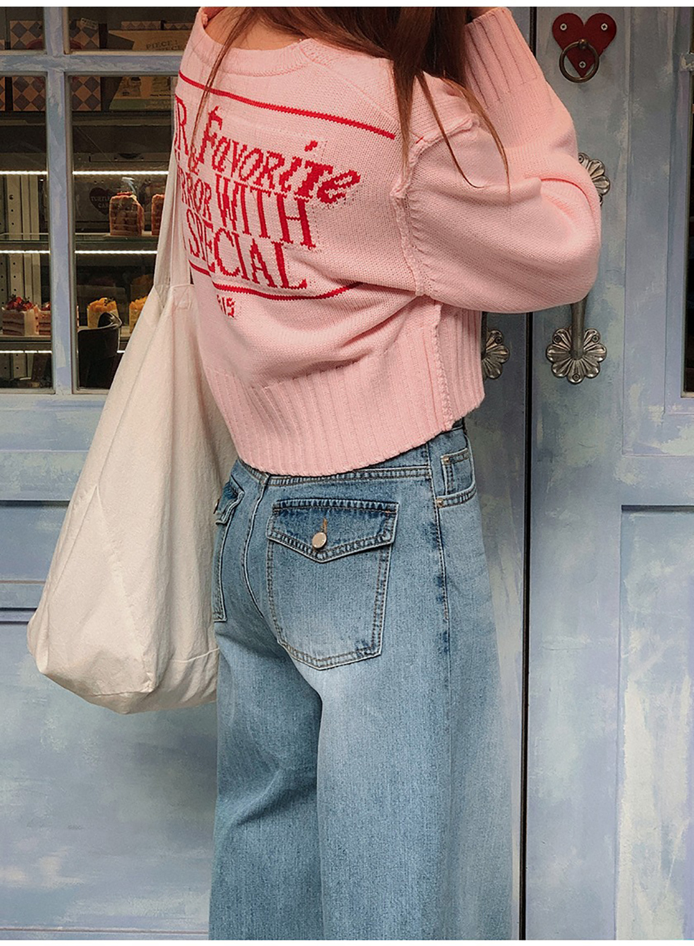 刺繡英字V領針織外套,KOREA,354827,刺繡英字V領針織外套,領500,999免運