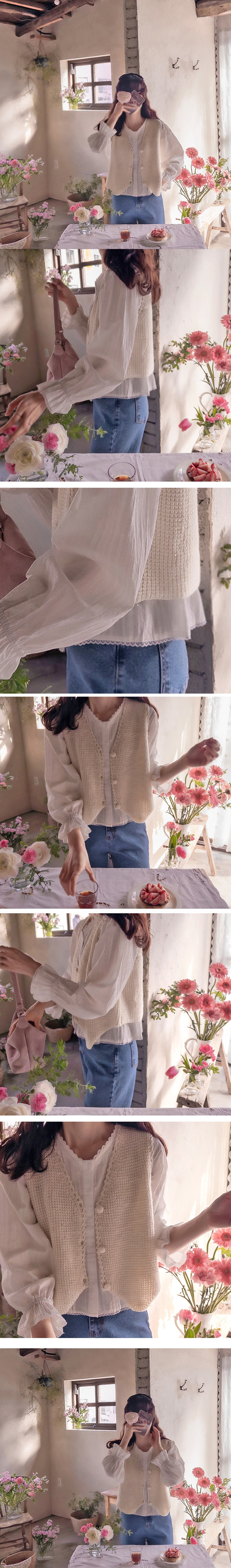 精緻波浪蕾絲V領襯衫,KOREA,354859,精緻波浪蕾絲V領襯衫,周新品優惠,NEWARRIVAL