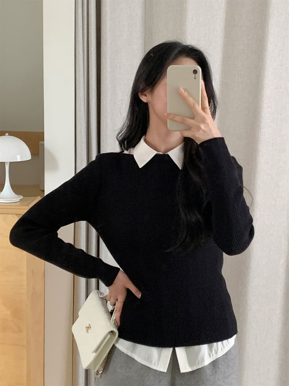 修身羅紋船領針織上衣,KOREA,354872,修身羅紋船領針織上衣,領500,999免運