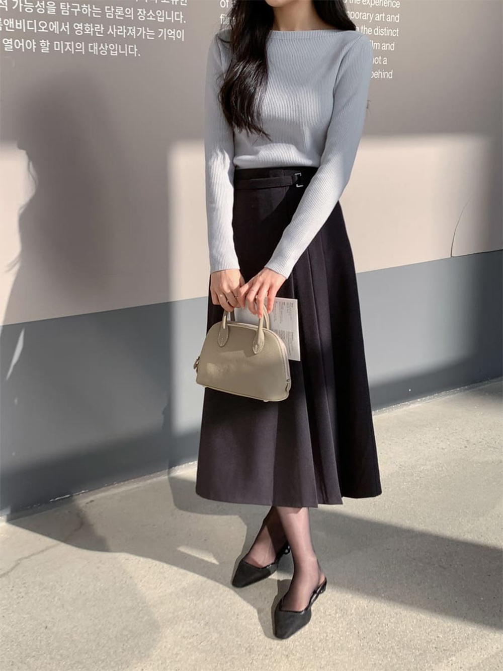 修身羅紋船領針織上衣,KOREA,354872,修身羅紋船領針織上衣,領500,999免運