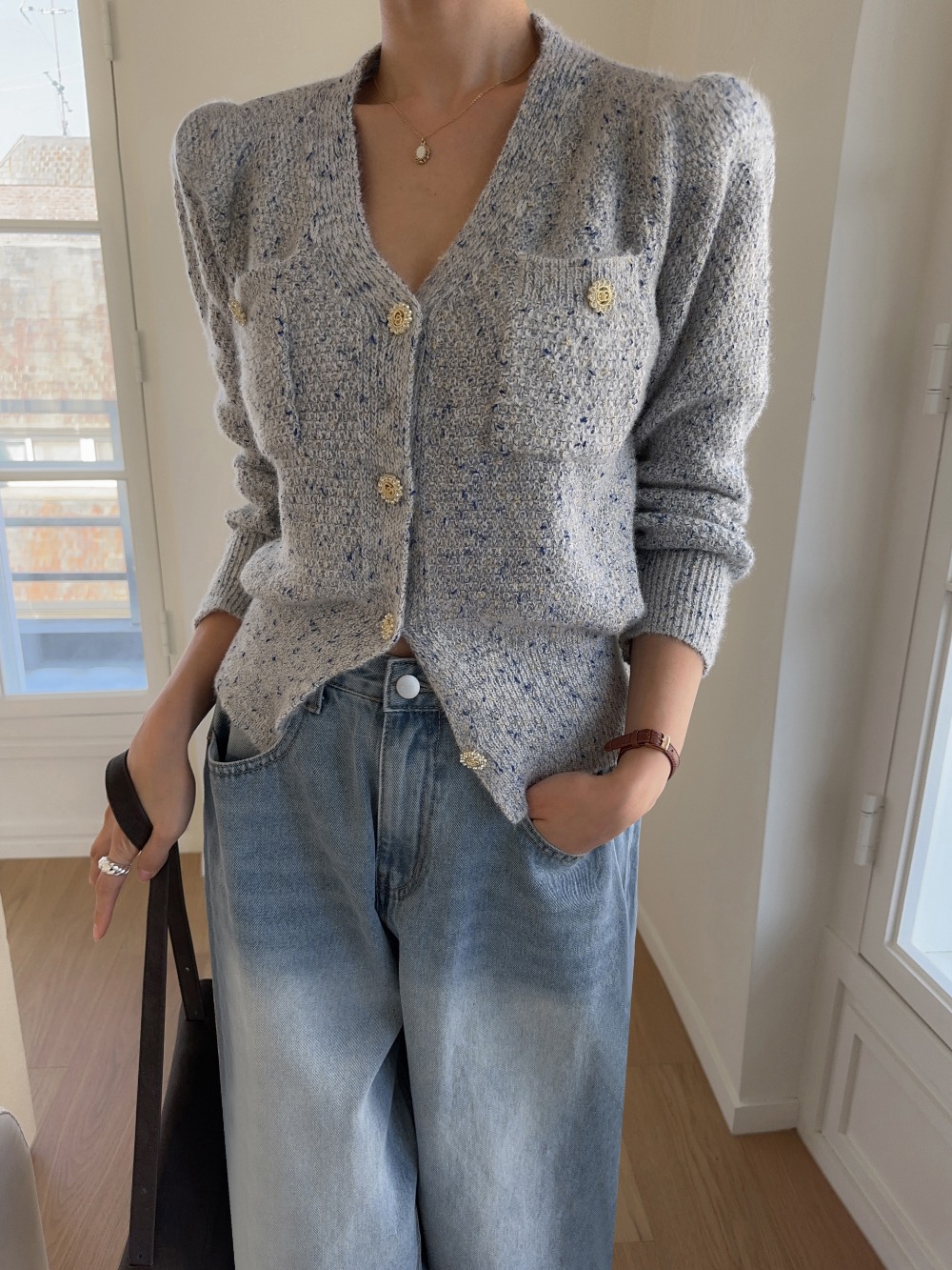 輕奢氣質針織開襟上衣,KOREA,354162,輕奢氣質針織開襟上衣,周新品優惠,NEWARRIVAL