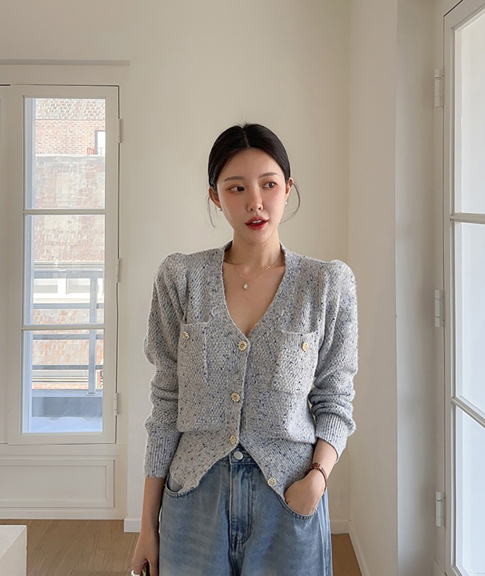 輕奢氣質針織開襟上衣,KOREA,354162,輕奢氣質針織開襟上衣,周新品優惠,NEWARRIVAL