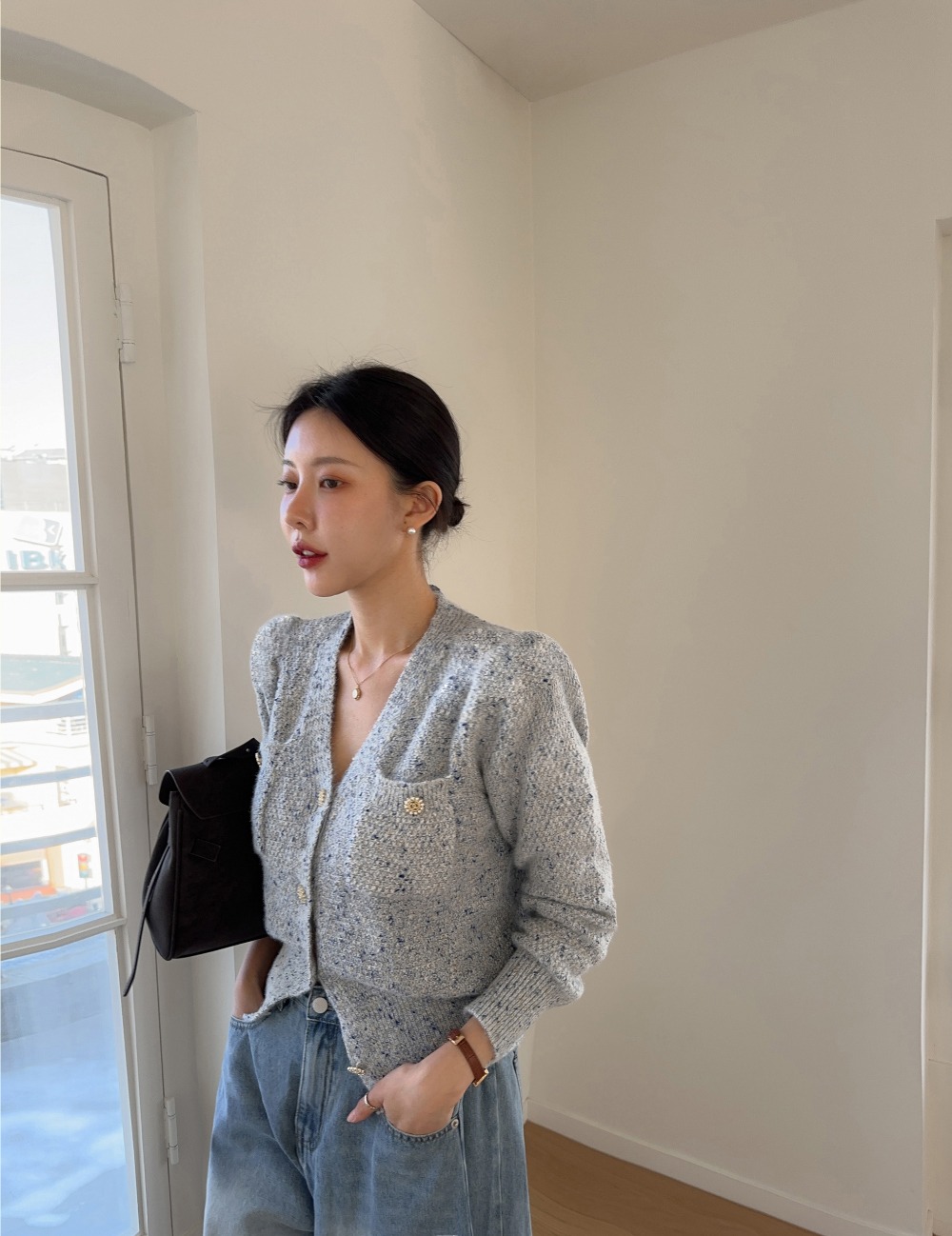 輕奢氣質針織開襟上衣,KOREA,354162,輕奢氣質針織開襟上衣,周新品優惠,NEWARRIVAL