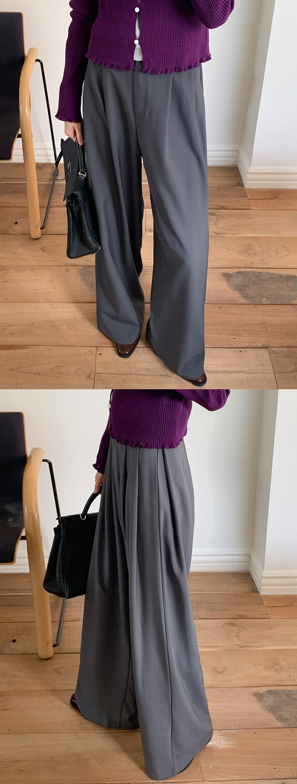 簡約質感側釦設計寬褲,KOREA,354217,簡約質感側釦設計寬褲,周新品優惠,NEWARRIVAL