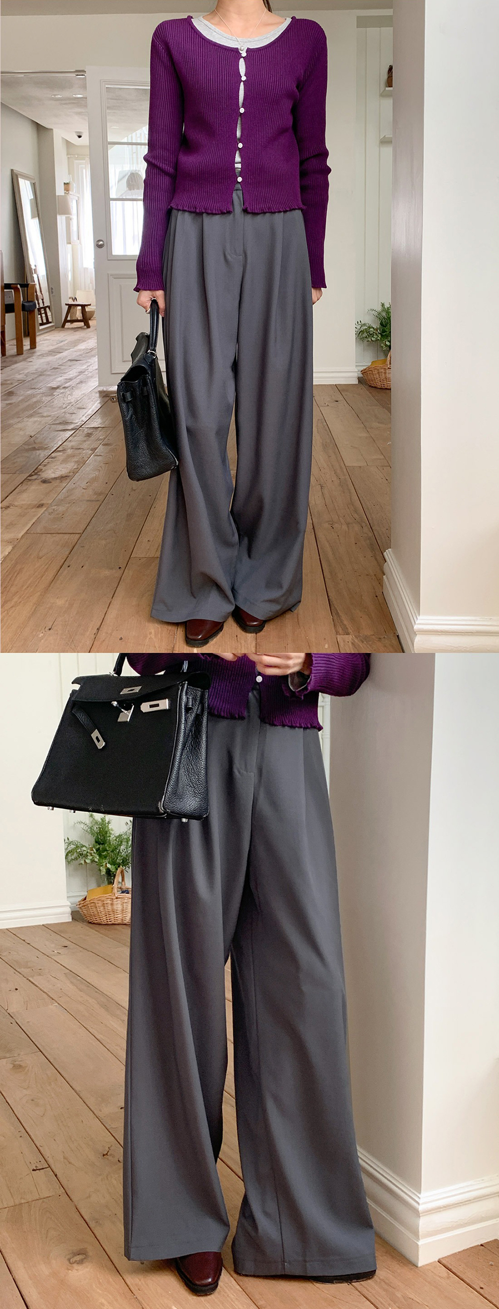 簡約質感側釦設計寬褲,KOREA,354217,簡約質感側釦設計寬褲,周新品優惠,NEWARRIVAL