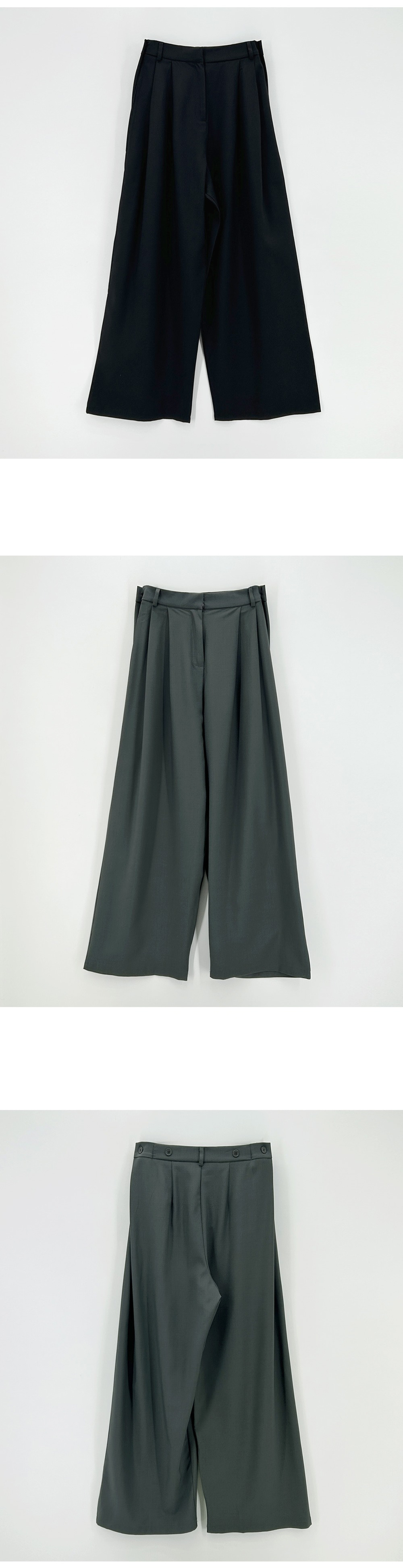 簡約質感側釦設計寬褲,KOREA,354217,簡約質感側釦設計寬褲,周新品優惠,NEWARRIVAL