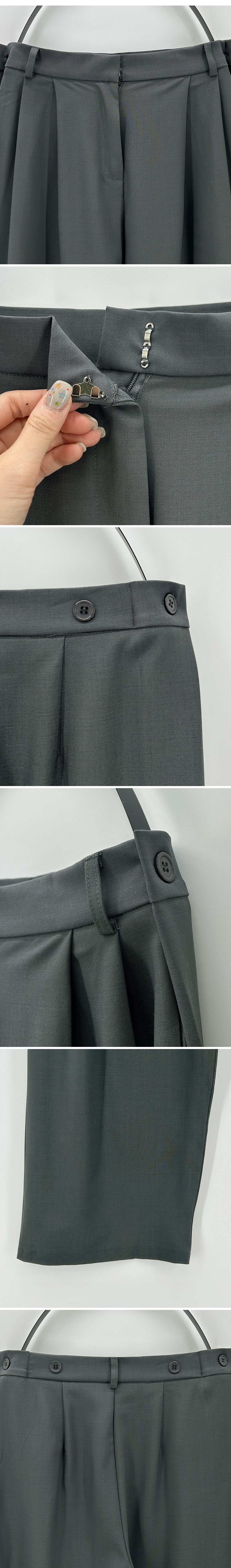 簡約質感側釦設計寬褲,KOREA,354217,簡約質感側釦設計寬褲,周新品優惠,NEWARRIVAL