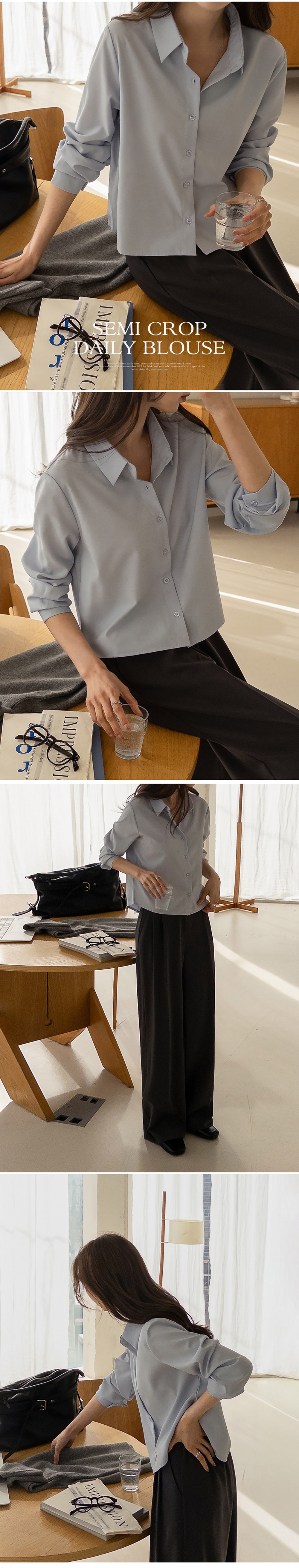 日常百搭微彈款襯衫,KOREA,354450,日常百搭微彈款襯衫,周新品優惠,NEWARRIVAL