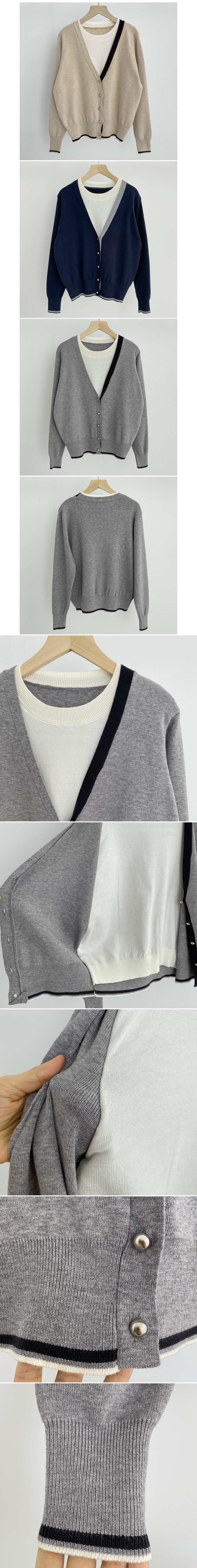 撞色假兩件針織上衣,KOREA,354564,撞色假兩件針織上衣,周新品優惠,NEWARRIVAL