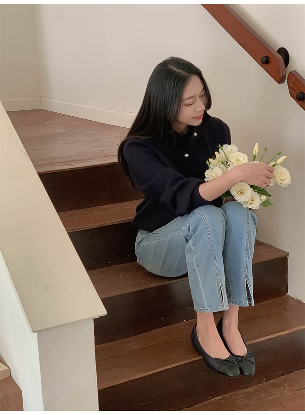 珍珠釦立領針織外套,KOREA,355790,珍珠釦立領針織外套,周新品優惠,NEWARRIVAL