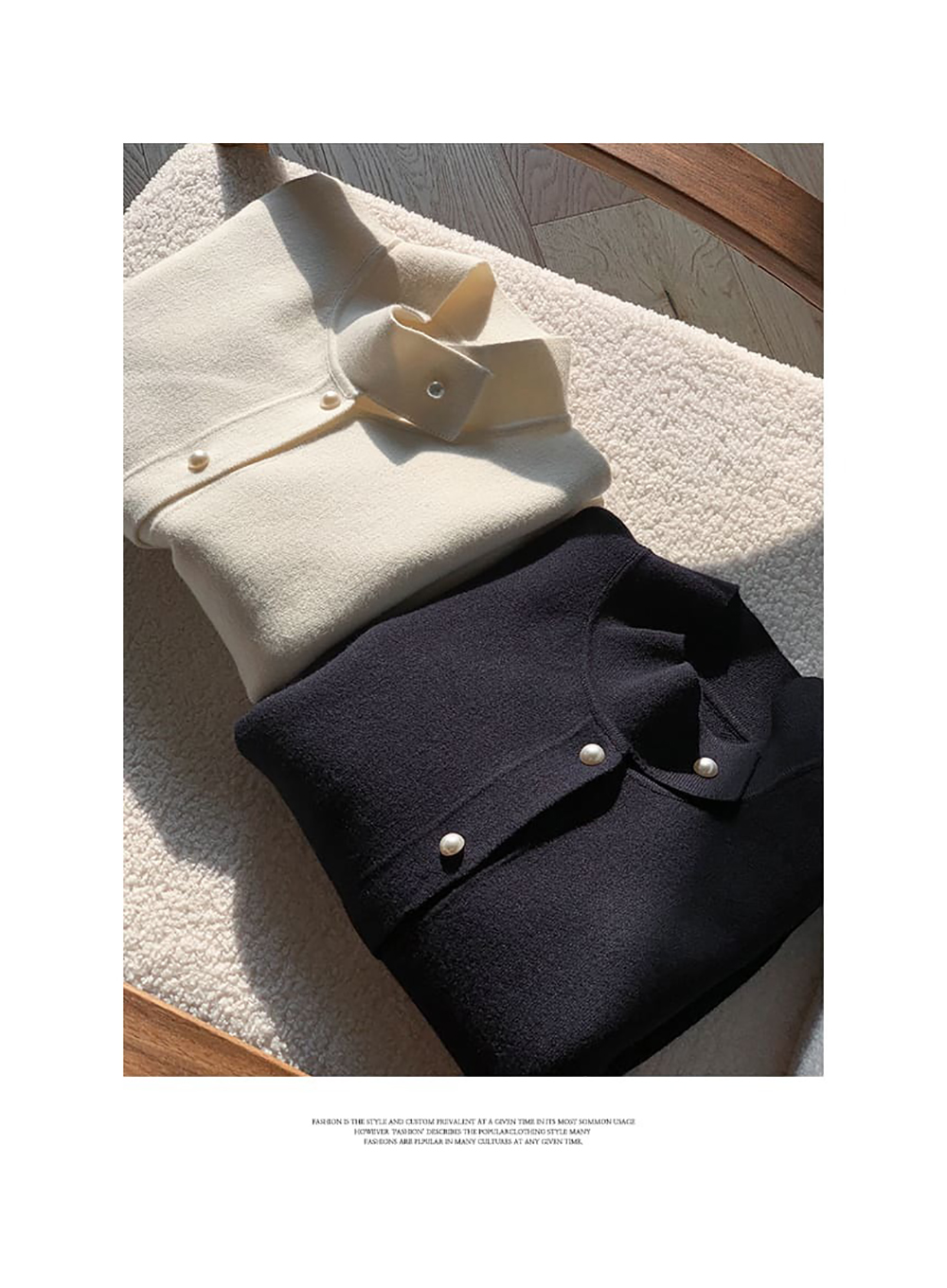 珍珠釦立領針織外套,KOREA,355790,珍珠釦立領針織外套,周新品優惠,NEWARRIVAL