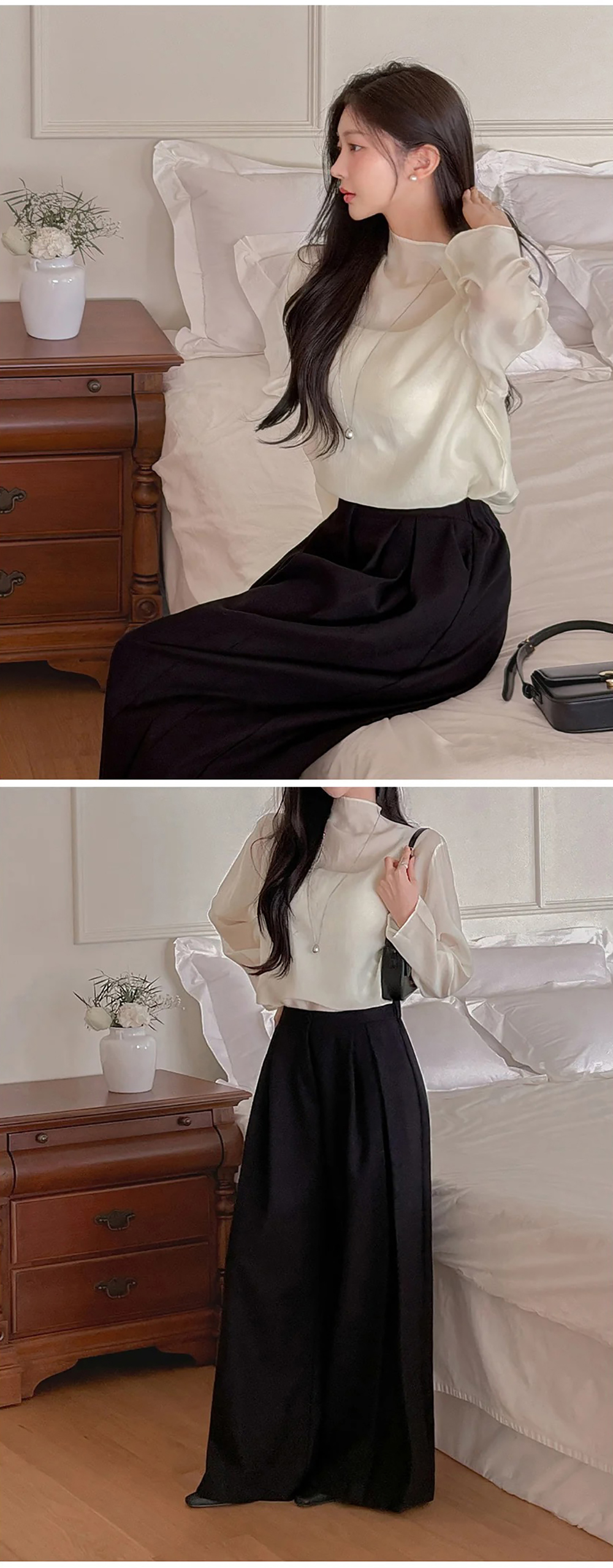 半領透膚天絲雪紡上衣,KOREA,355804,半領透膚天絲雪紡上衣,領500,999免運