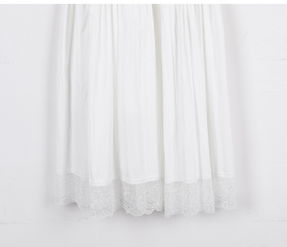 復古蕾絲拼接蛋糕長裙,KOREA,355840,復古蕾絲拼接蛋糕長裙,領500,999免運