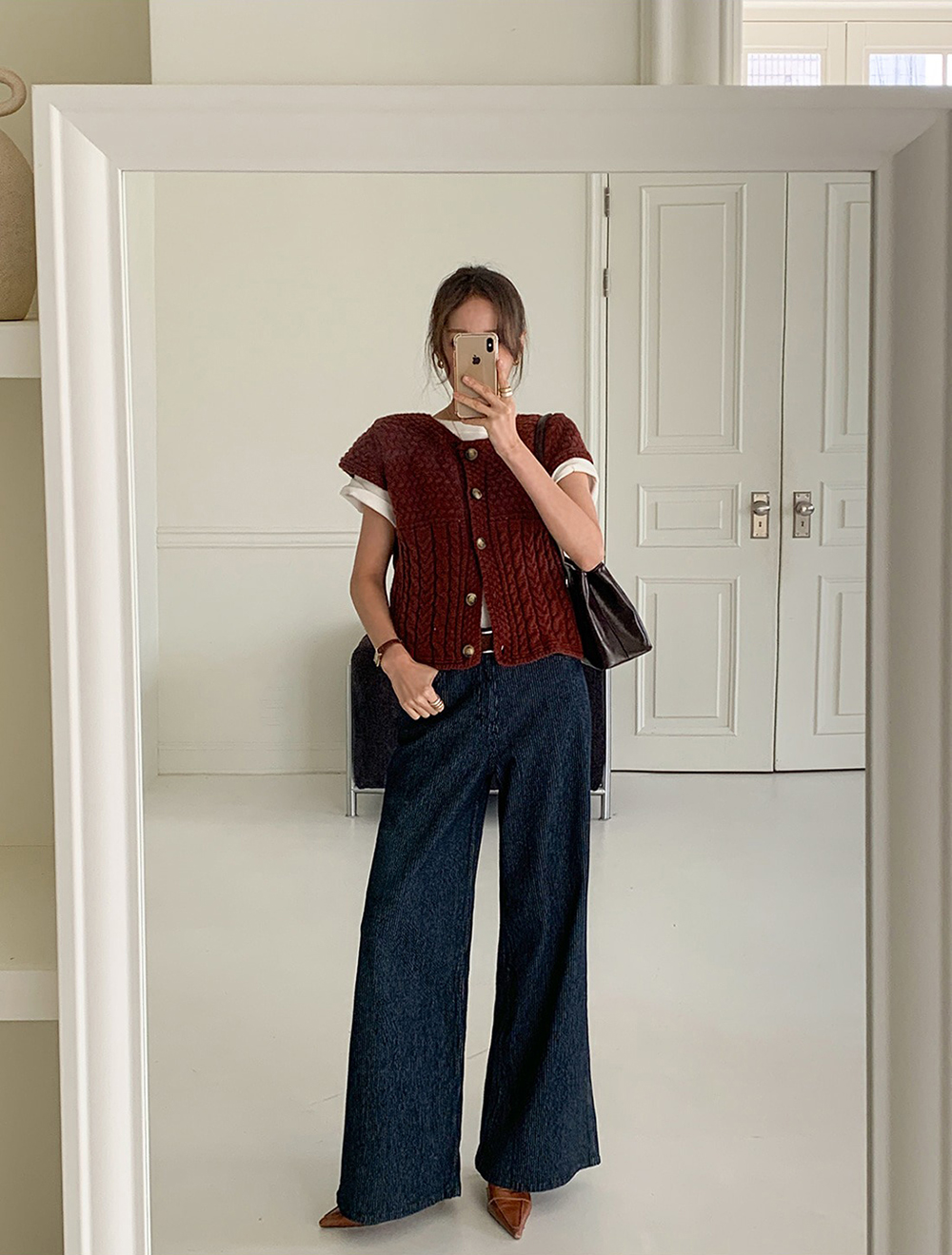 質感細條紋直筒牛仔褲,KOREA,355337,質感細條紋直筒牛仔褲,領500,999免運