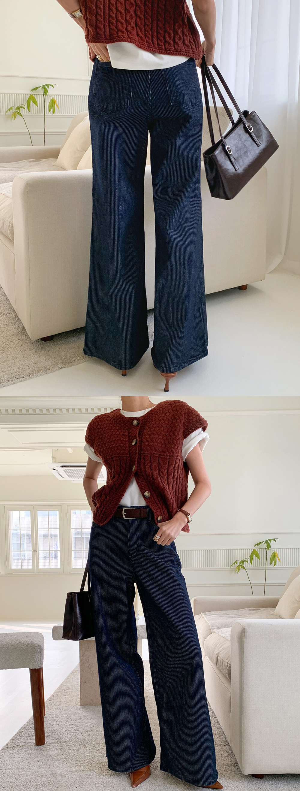 質感細條紋直筒牛仔褲,KOREA,355337,質感細條紋直筒牛仔褲,領500,999免運