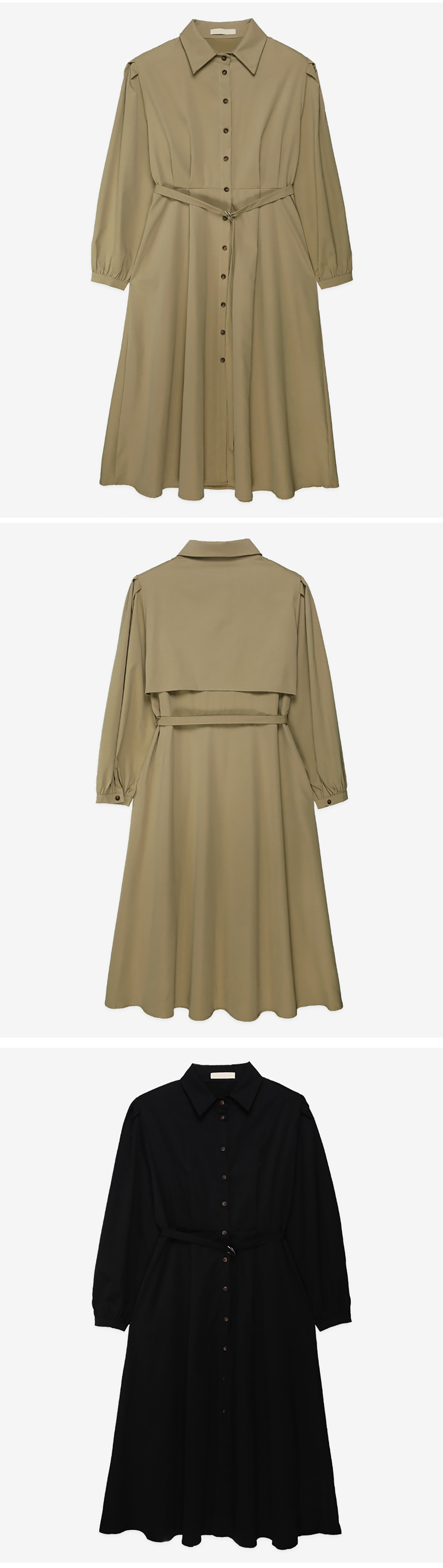 風衣質感襯衫領長洋裝,KOREA,355755,風衣質感襯衫領長洋裝,周新品優惠,NEWARRIVAL