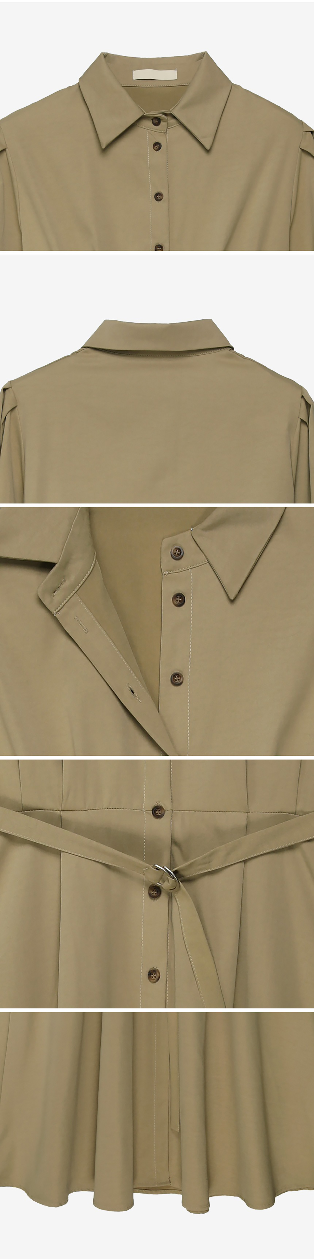 風衣質感襯衫領長洋裝,KOREA,355755,風衣質感襯衫領長洋裝,周新品優惠,NEWARRIVAL