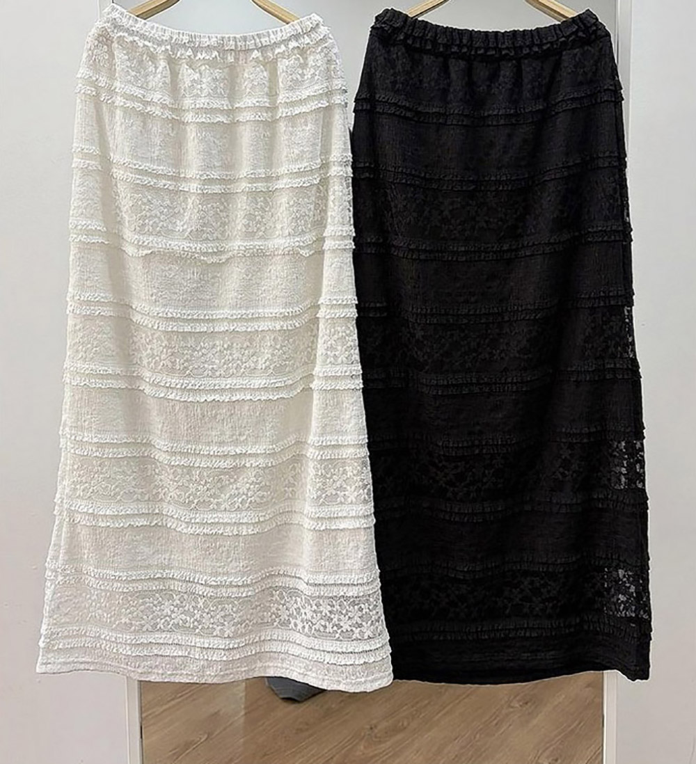 氣質甜美彈性蕾絲長裙,KOREA,355678,氣質甜美彈性蕾絲長裙,領500,999免運