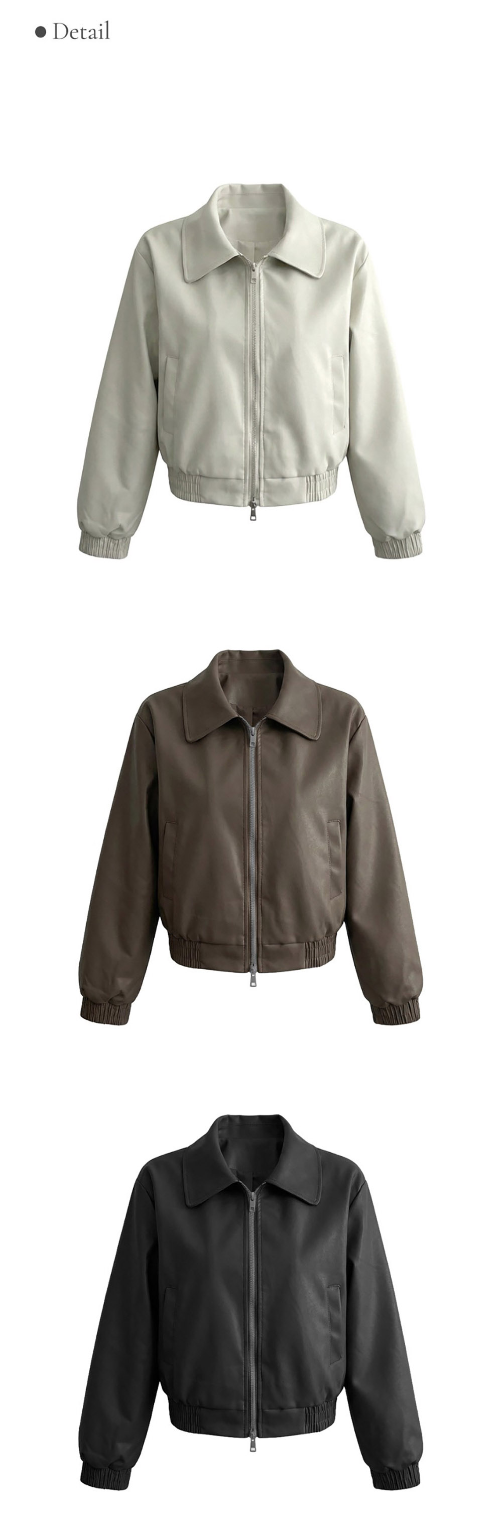 雙向拉鍊皮夾克外套,KOREA,358088,雙向拉鍊皮夾克外套,領500,999免運