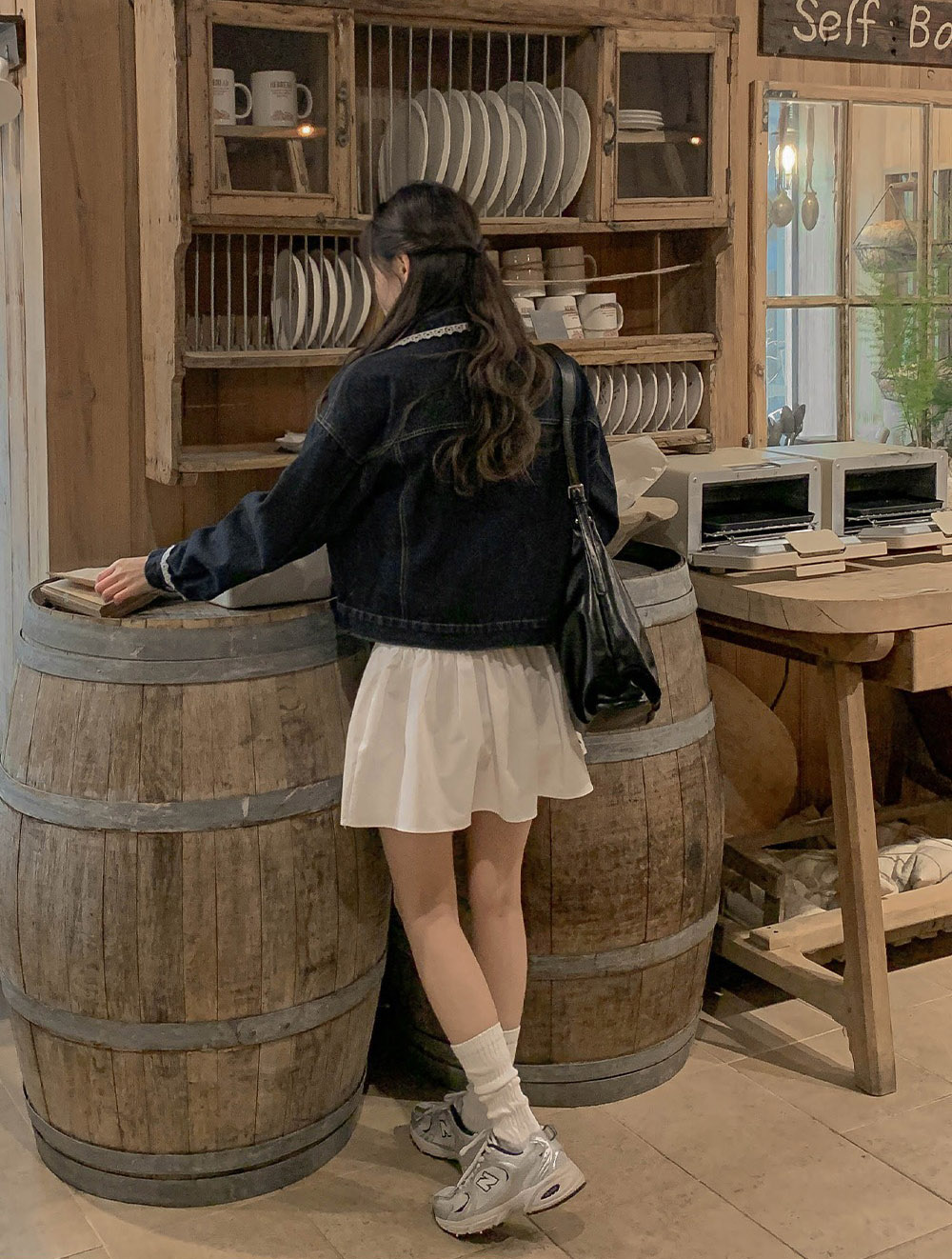 甜美蕾絲拼接牛仔外套,KOREA,358280,甜美蕾絲拼接牛仔外套,領500,999免運