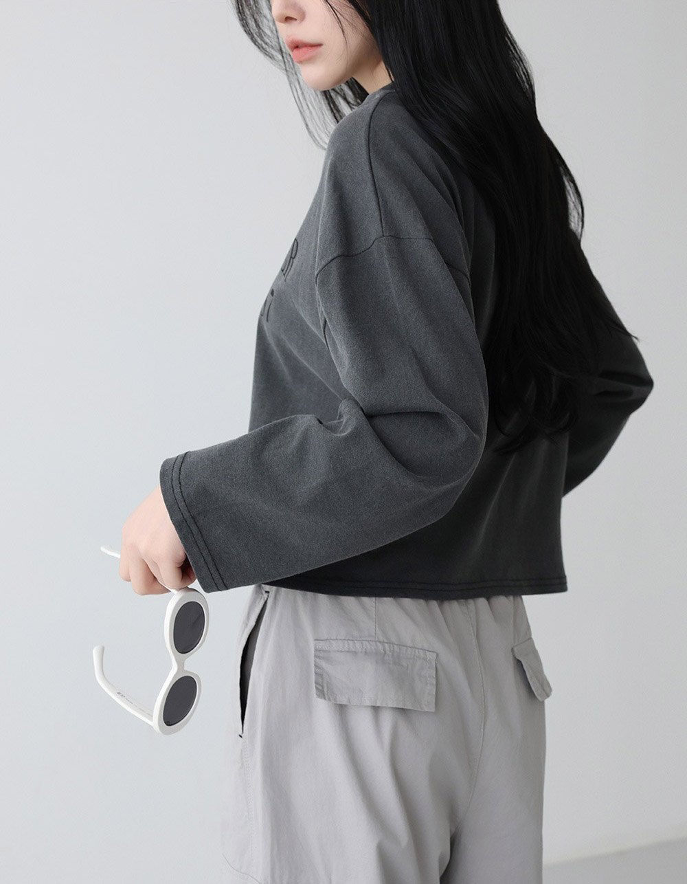 字母印花落肩款上衣,KOREA,358428,字母印花落肩款上衣,領500,999免運