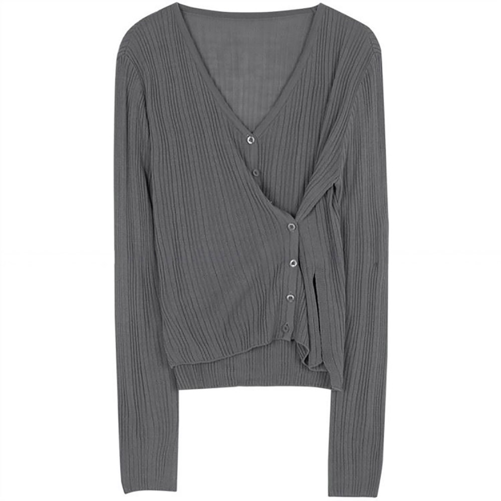 簡約兩穿V領針織外套,連衣裙,KOREA,358655,簡約兩穿V領針織外套,999免運