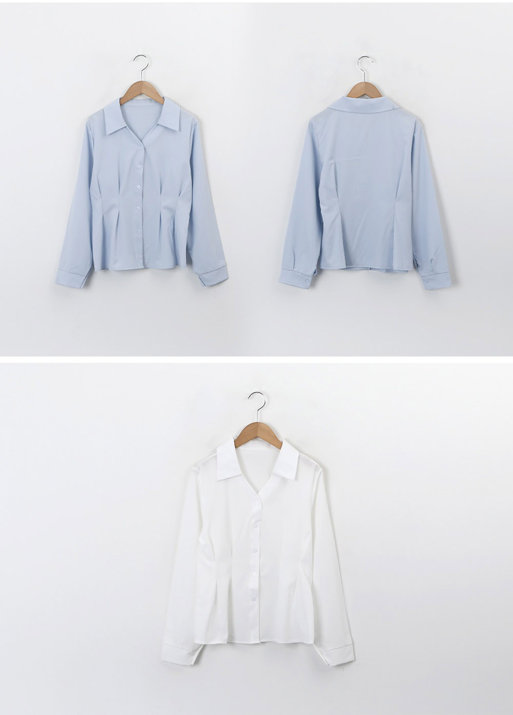 知性優雅收腰長袖襯衫,KOREA,357667,知性優雅收腰長袖襯衫,周新品優惠,NEWARRIVAL