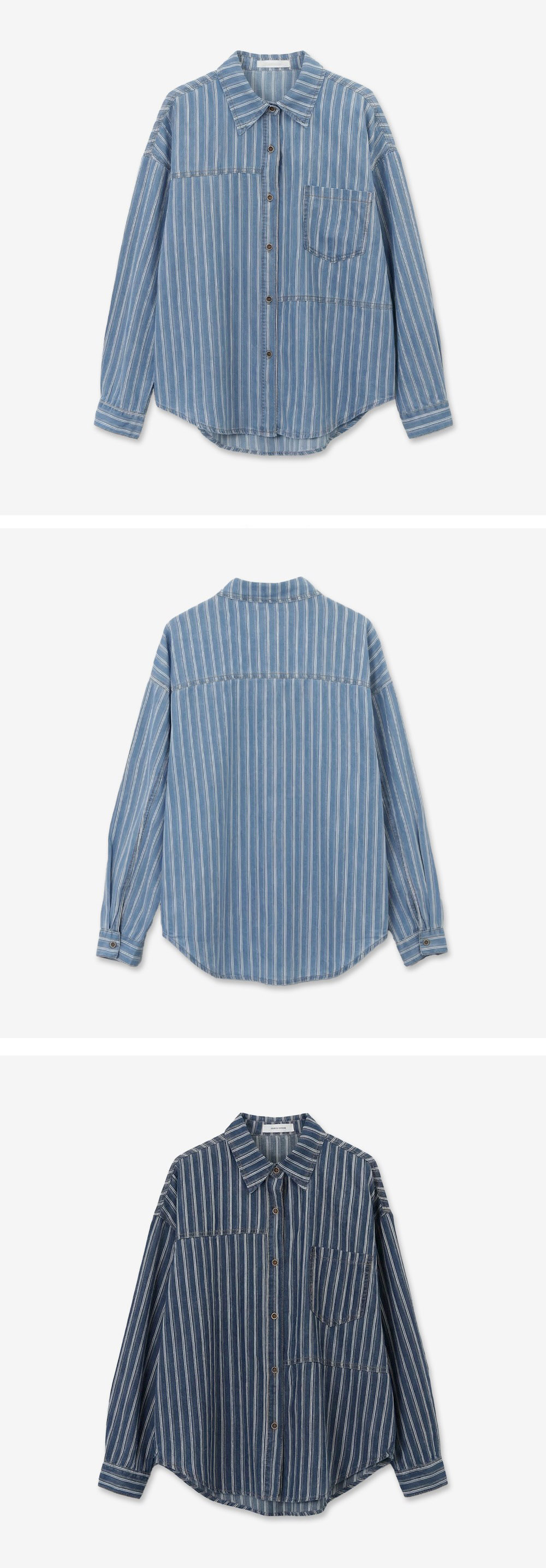 休閒復古感條紋襯衫,KOREA,357668,休閒復古感條紋襯衫,周新品優惠,NEWARRIVAL