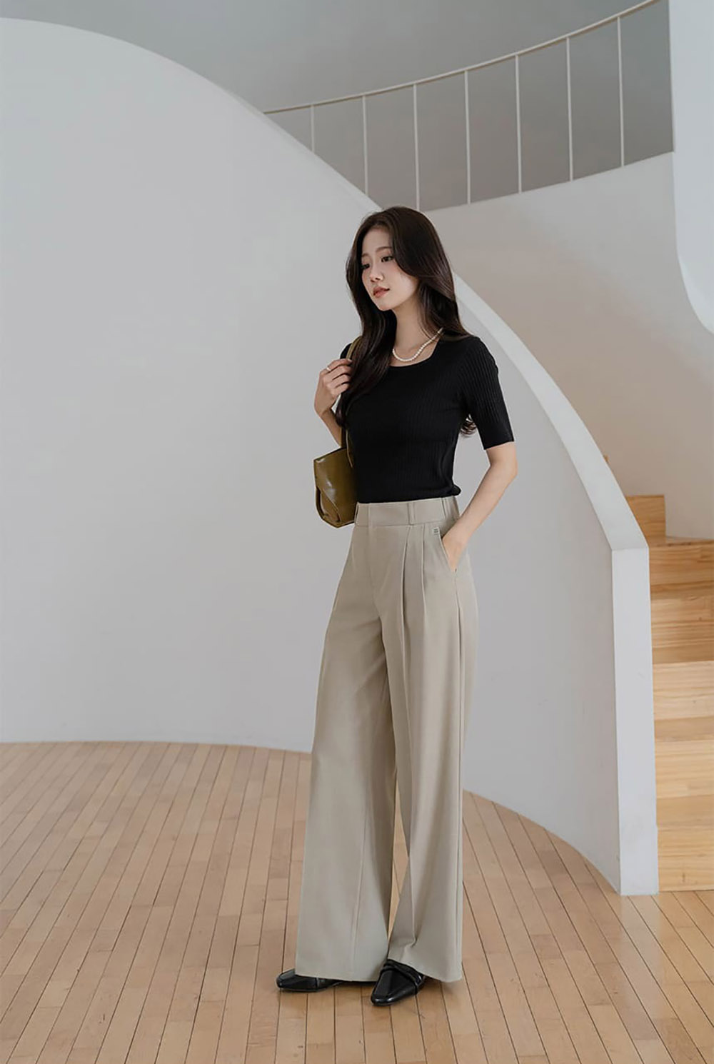 修身羅紋方領針織上衣,KOREA,357695,修身羅紋方領針織上衣,周新品優惠,NEWARRIVAL