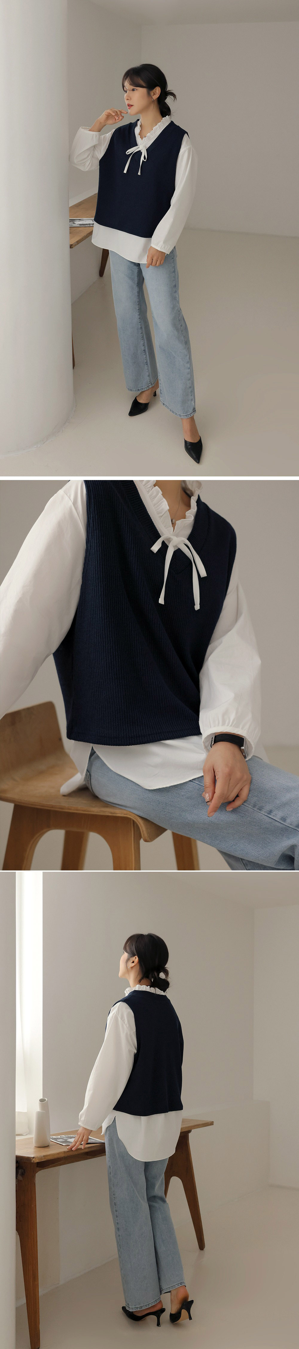 氣質甜美感兩件式上衣,KOREA,357846,氣質甜美感兩件式上衣,領500,999免運