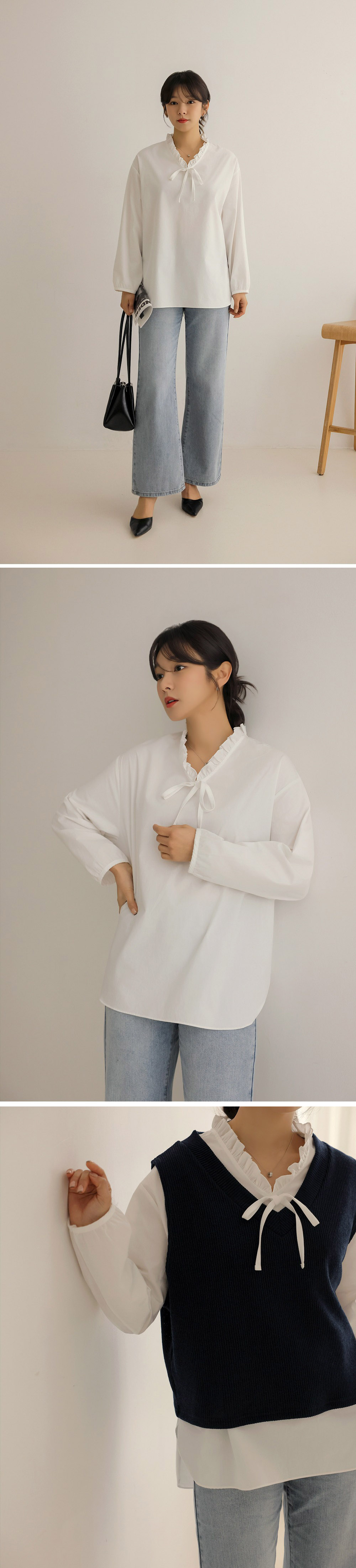 氣質甜美感兩件式上衣,KOREA,357846,氣質甜美感兩件式上衣,領500,999免運