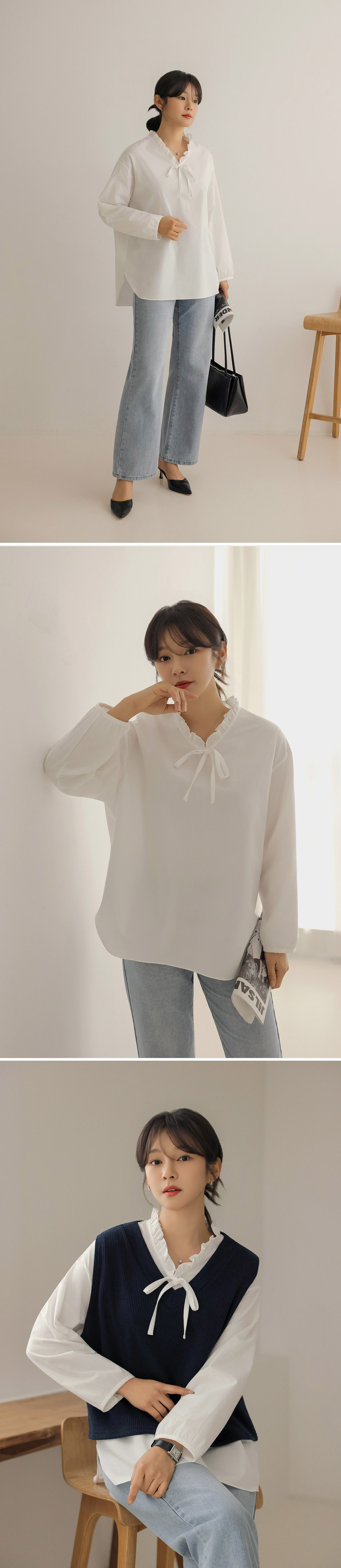 氣質甜美感兩件式上衣,KOREA,357846,氣質甜美感兩件式上衣,領500,999免運