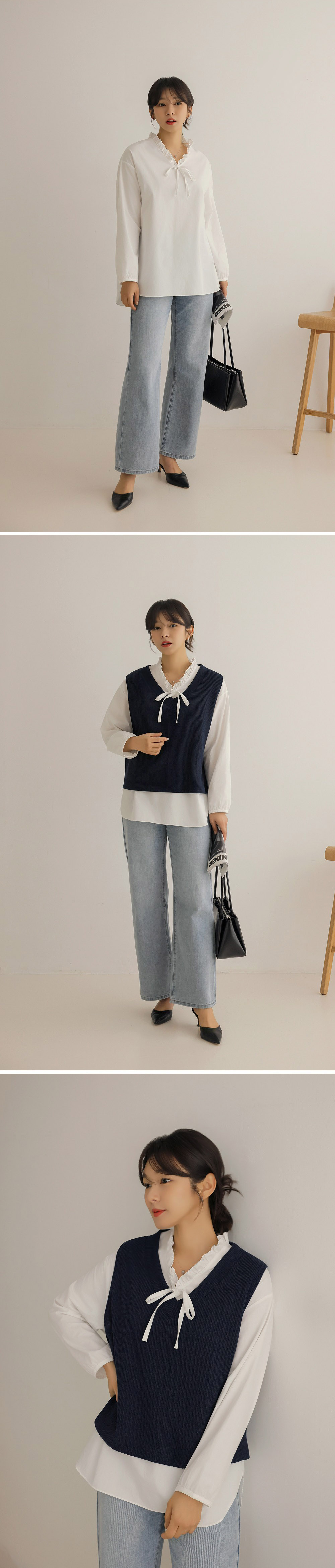 氣質甜美感兩件式上衣,KOREA,357846,氣質甜美感兩件式上衣,領500,999免運