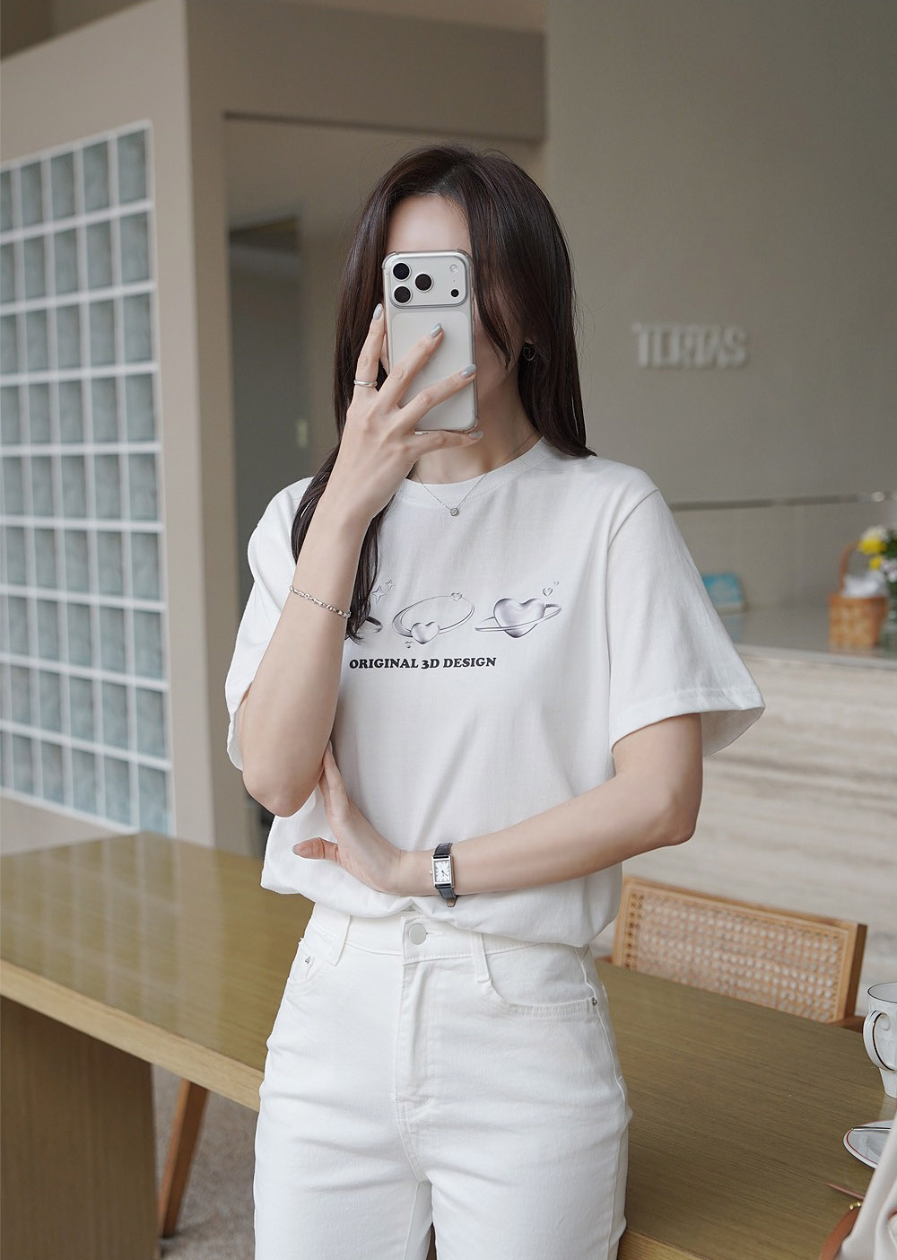 立體感愛心印花上衣,KOREA,357876,立體感愛心印花上衣,領500,999免運