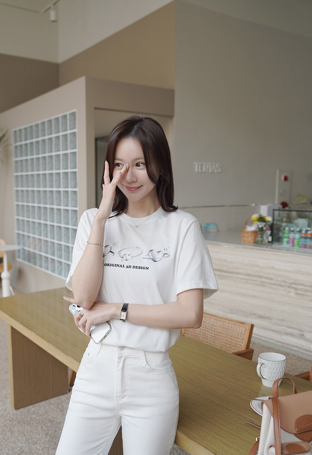 立體感愛心印花上衣,KOREA,357876,立體感愛心印花上衣,領500,999免運