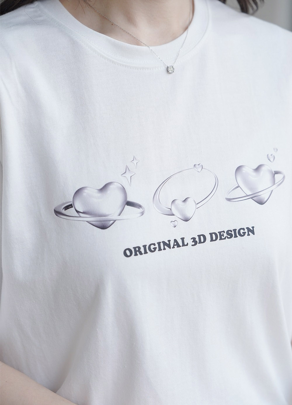 立體感愛心印花上衣,KOREA,357876,立體感愛心印花上衣,領500,999免運