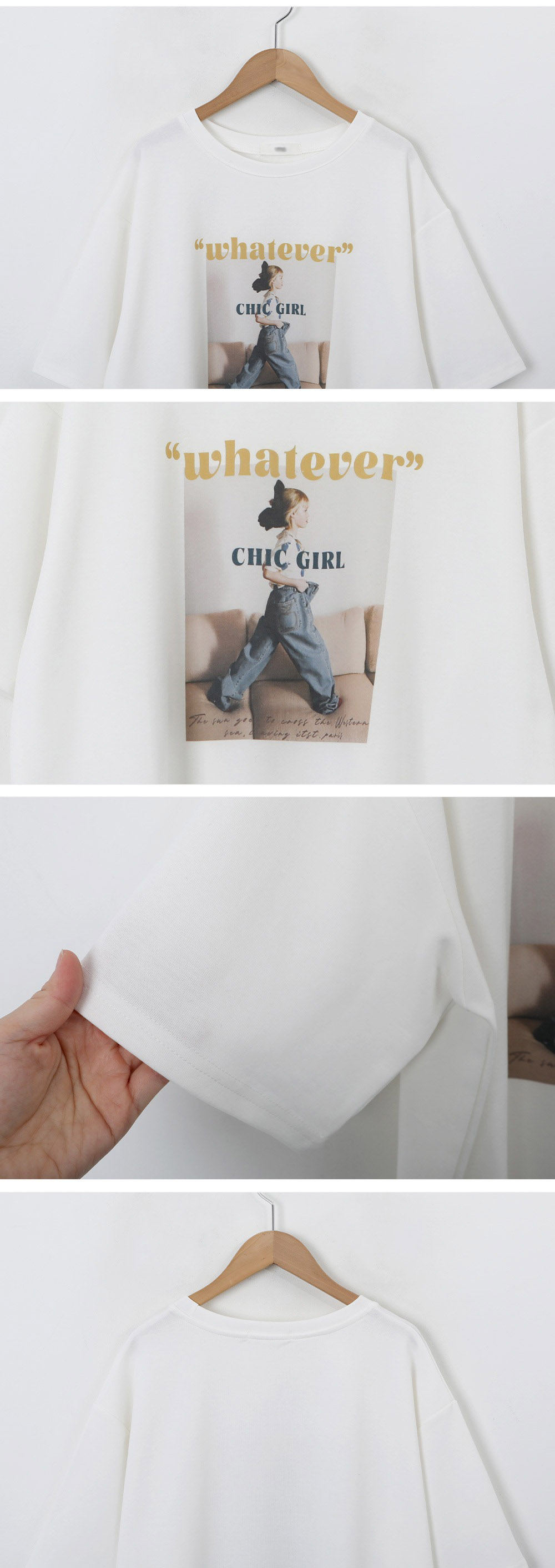 字母印花寬鬆短袖上衣,KOREA,358167,字母印花寬鬆短袖上衣,領500,999免運