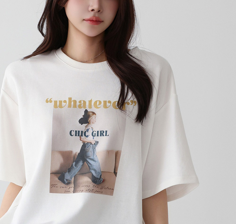 字母印花寬鬆短袖上衣,KOREA,358167,字母印花寬鬆短袖上衣,領500,999免運