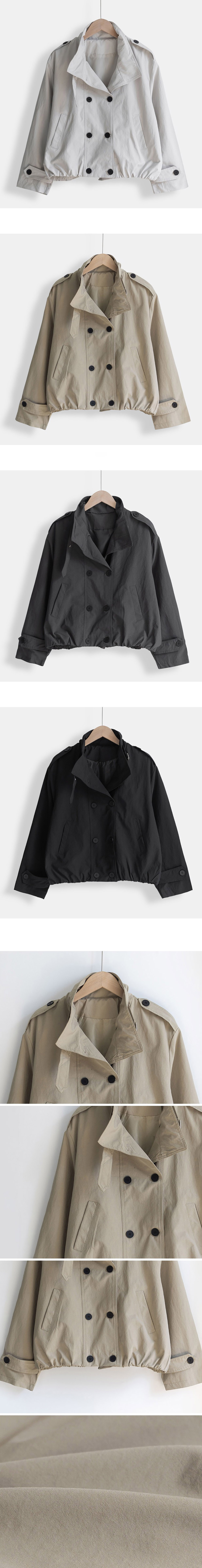 簡約俐落感風衣短外套,KOREA,358773,簡約俐落感風衣短外套,領500,999免運