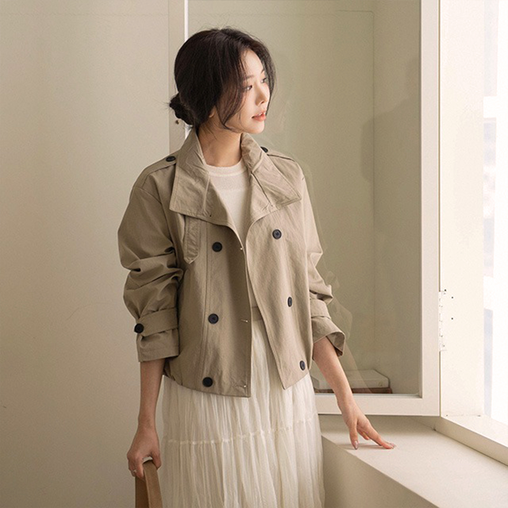 簡約俐落感風衣短外套