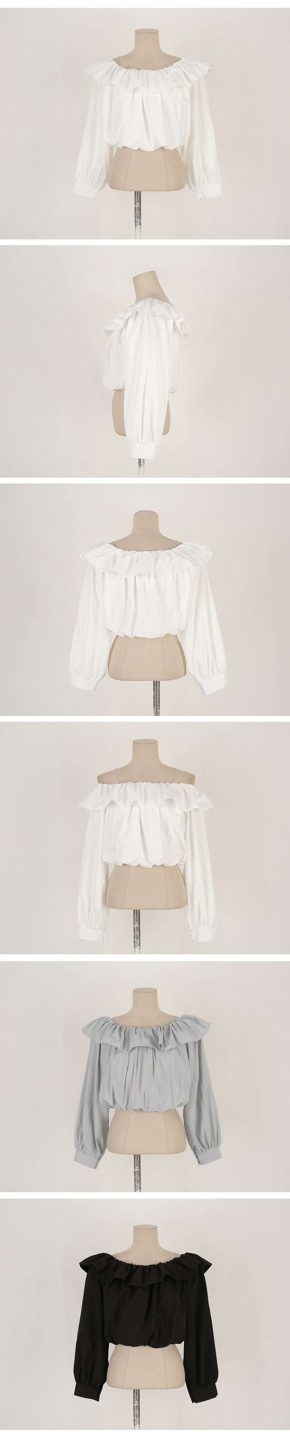 氣質一字荷葉領上衣,KOREA,358847,氣質一字荷葉領上衣,領500,999免運