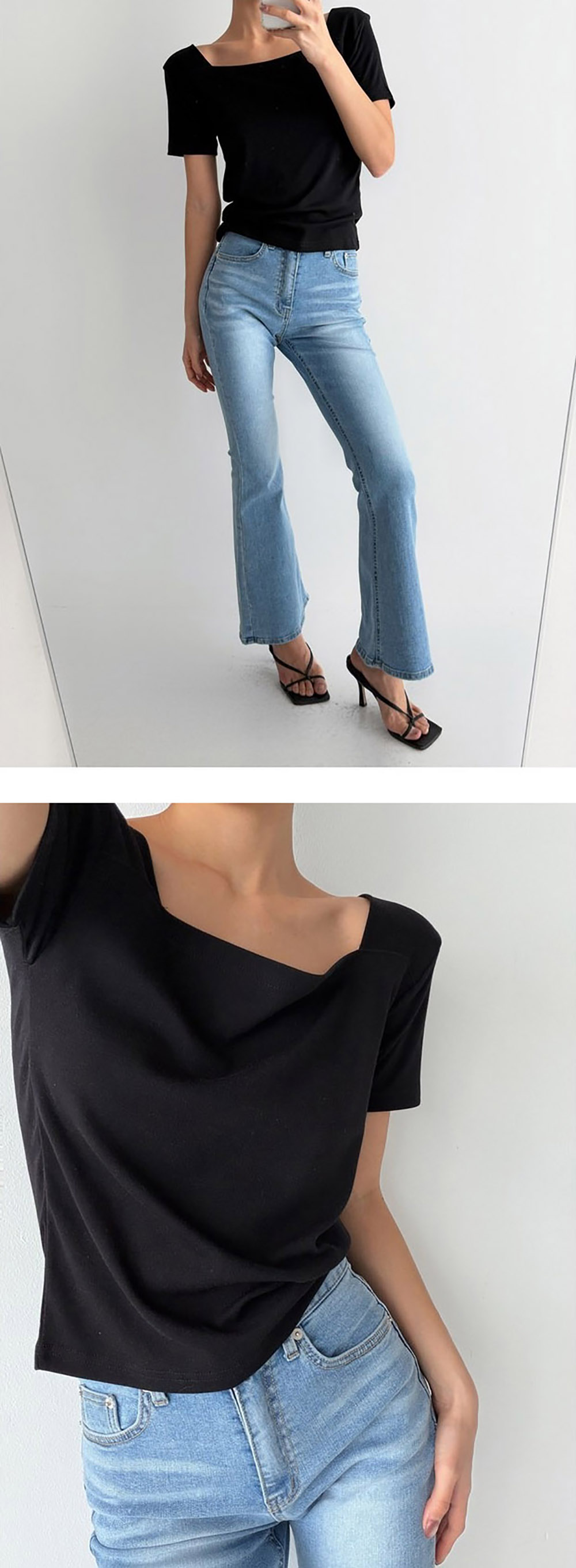 基本款方領短袖上衣,KOREA,355651,基本款方領短袖上衣,周新品優惠,NEWARRIVAL