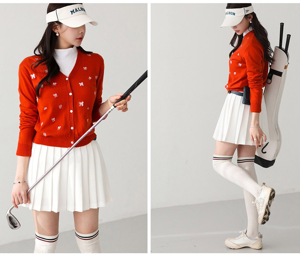 刺繡蝴蝶結針織外套,KOREA,355762,刺繡蝴蝶結針織外套,領500,999免運