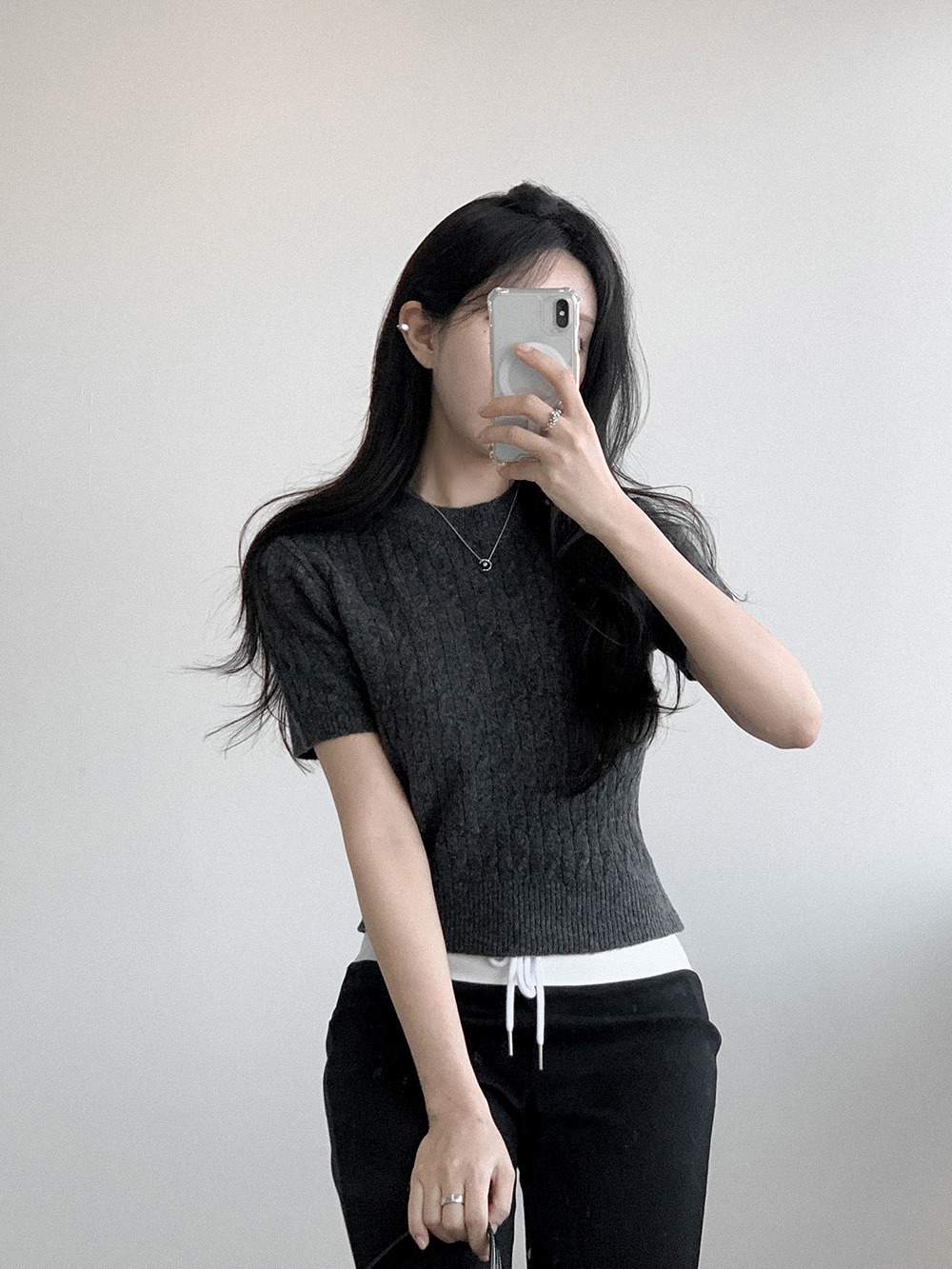 經典麻花針織短袖上衣,KOREA,357660,經典麻花針織短袖上衣,周新品優惠,NEWARRIVAL